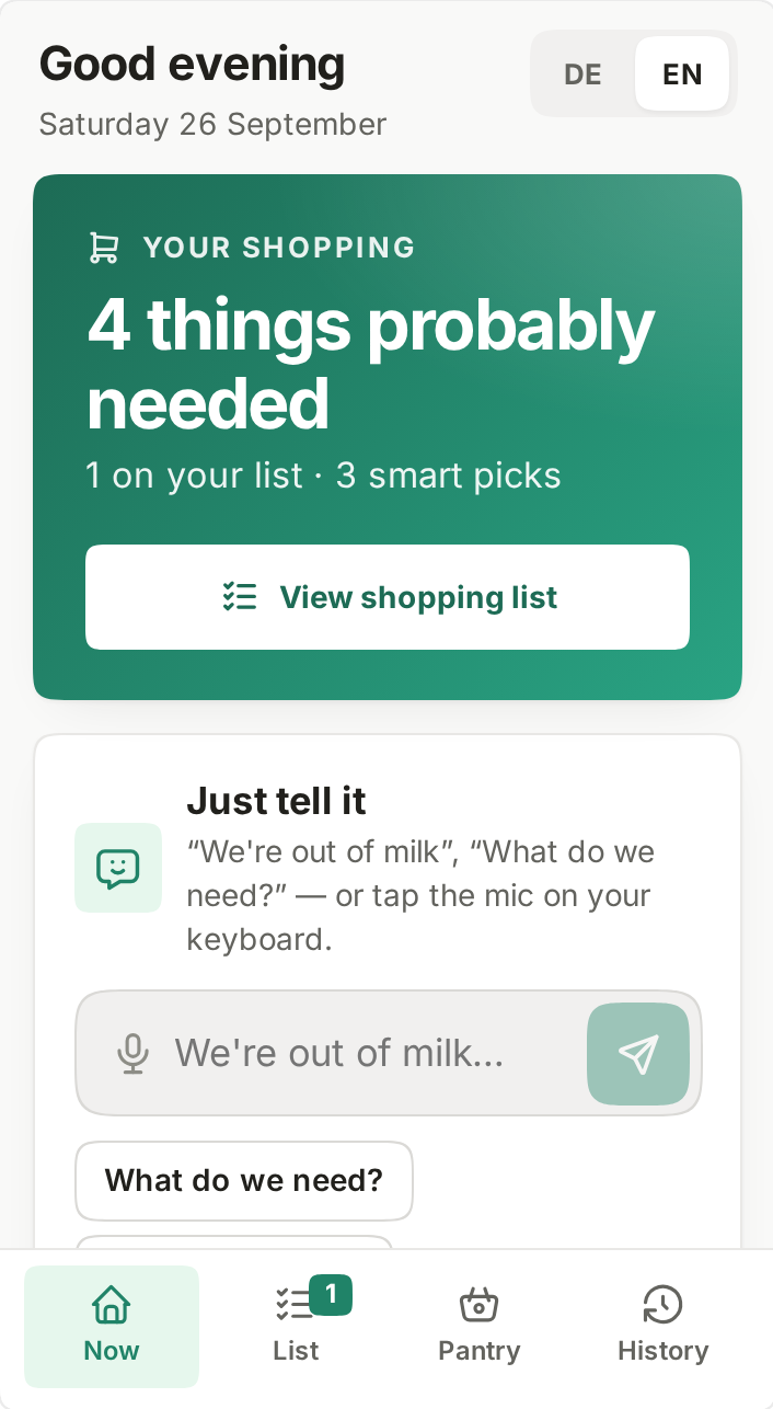 Now screen on a phone